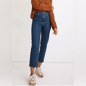 Madewell The Perfect Vintage Straight Crop Jean in Edendale Wash 27